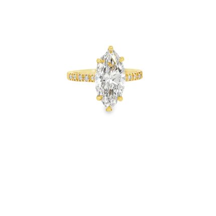 18K YELLOW GOLD MARQUISE LG DIAMOND RING